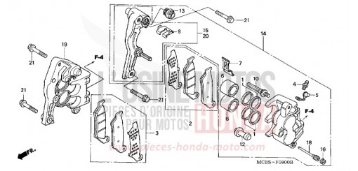 ETRIER DE FREIN AVANT XL650V3 de 2003